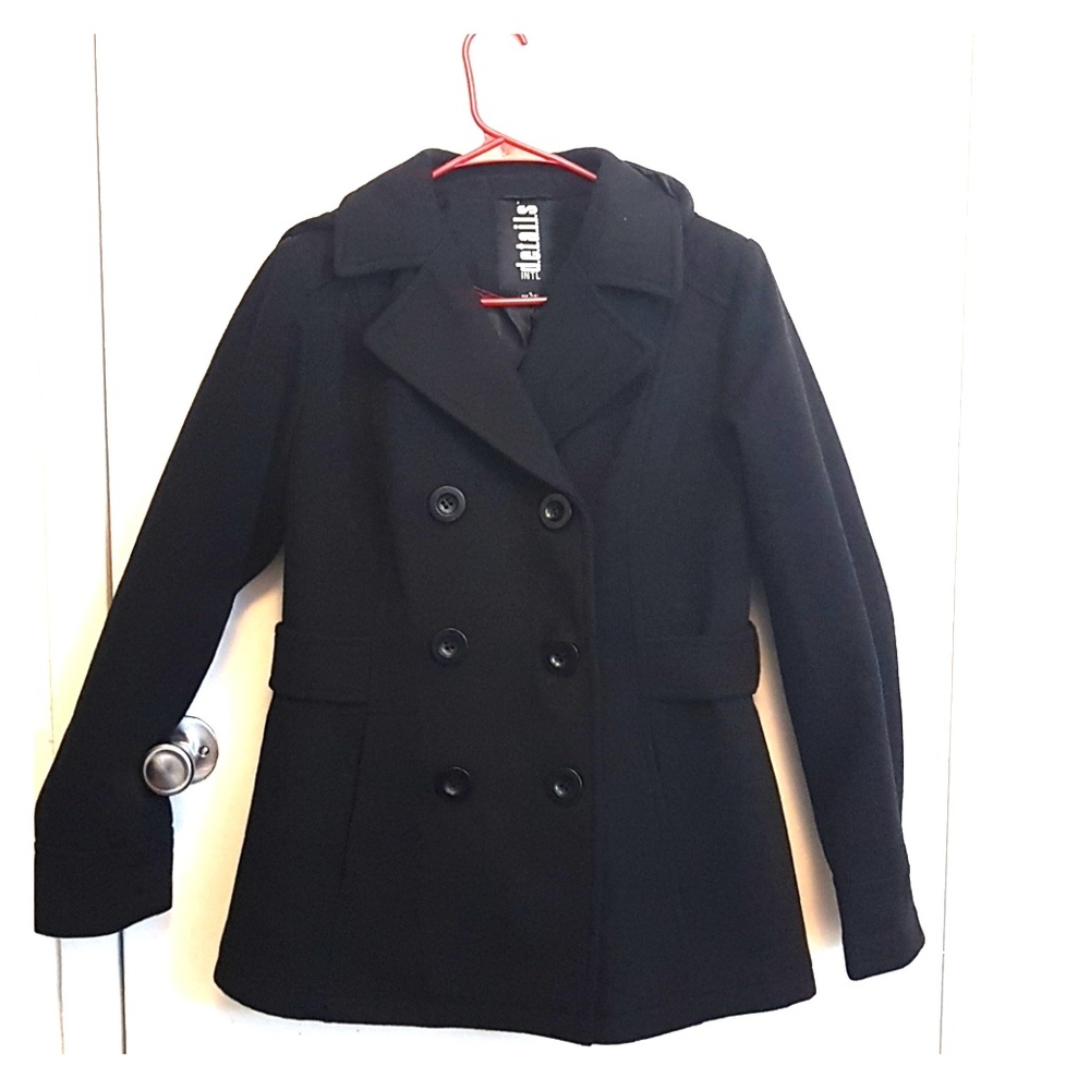 Hooded Double Breasted Peacoat